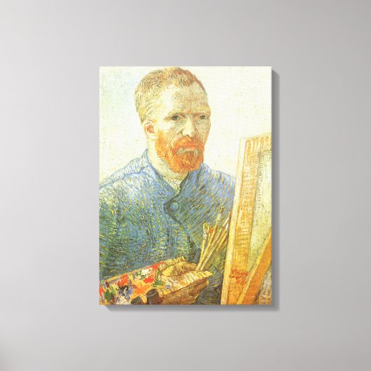 Toile Vincent van Gogh - Autoportrait devant l'Easel (Recto)