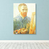 Toile Vincent van Gogh - Autoportrait devant son chevale (Insitu (Plancher de Bois))