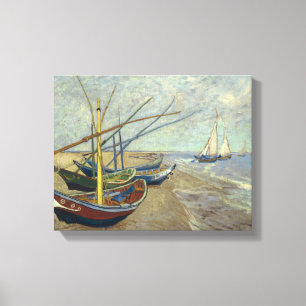 Toile Vincent van Gogh - Bateaux de pêche sur la plage
