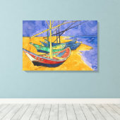 Toile Vincent van Gogh - Bateaux de pêche sur la plage (Insitu (Plancher de Bois))