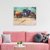 Toile Vincent Van Gogh - Caravanes, camp de Gitans près (Insitu(Salon))