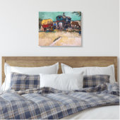 Toile Vincent Van Gogh - Caravanes, camp de Gitans près (Insitu(Chambre))
