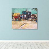 Toile Vincent Van Gogh - Caravanes, camp de Gitans près (Insitu (Plancher de Bois))