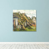 Toile Vincent van Gogh | Chalets à chaume en Chaponval (Insitu (Plancher de Bois))