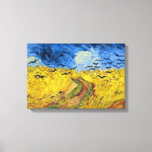 Toile Vincent van Gogh - Champ de blé avec corbeaux