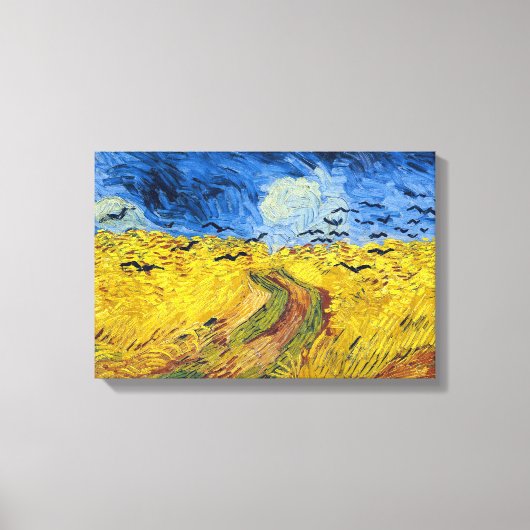 Toile Vincent van Gogh - Champ de blé avec corbeaux (Recto)
