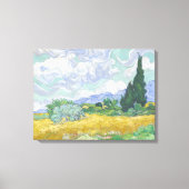 Toile Vincent Van Gogh, Champ de blé avec cyprès (Recto)