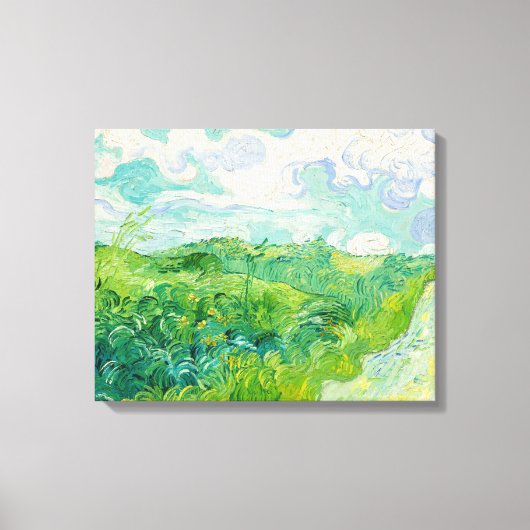 Toile Vincent van Gogh - Champ de blé vert, Auvers (Recto)