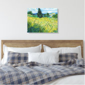 Toile Vincent van Gogh - Champ de blé vert avec cyprès (Insitu(Chambre))