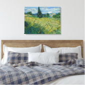 Toile Vincent Van Gogh, champ de blé vert avec Cypress (Insitu(Chambre))