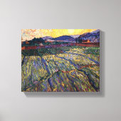 Toile Vincent Van Gogh - Champ Enfermé Avec Soleil Levan (Recto)
