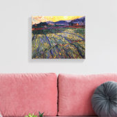 Toile Vincent Van Gogh - Champ Enfermé Avec Soleil Levan (Insitu(Salon))