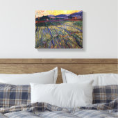 Toile Vincent Van Gogh - Champ Enfermé Avec Soleil Levan (Insitu(Chambre))