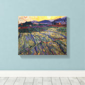 Toile Vincent Van Gogh - Champ Enfermé Avec Soleil Levan (Insitu (Plancher de Bois))