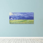 Toile Vincent van Gogh | Champs de roues sous Thunderclo (Insitu (Plancher de Bois))