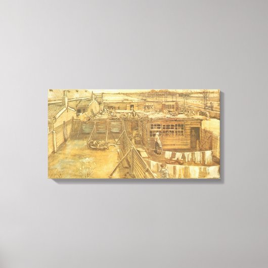 Toile Vincent van Gogh - Chantier de charpentier et less (Recto)