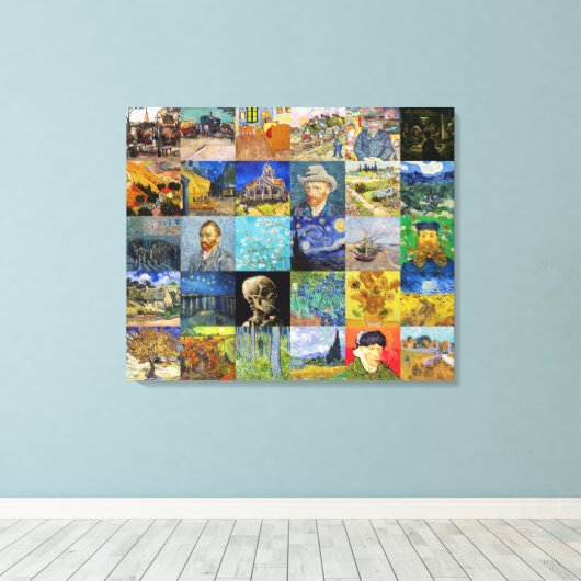 Toile Vincent van Gogh - chefs-d'oeuvre Mosaic Patchwork (Insitu (Plancher de Bois))