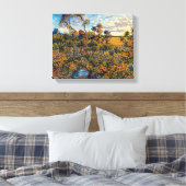 Toile Vincent Van Gogh - Coucher de soleil à Montmajour (Insitu(Chambre))
