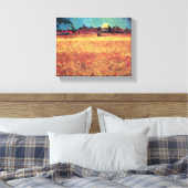 Toile Vincent Van Gogh - Coucher De Soleil Sur Les Champ (Insitu(Chambre))