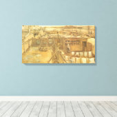 Toile Vincent van Gogh - Cour de charpentier et lessive (Insitu (Plancher de Bois))