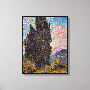 Toile Vincent Van Gogh - Cypress Fine Art Tree Lover