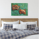 Toile Vincent Van Gogh, deux crabes (Insitu(Chambre))