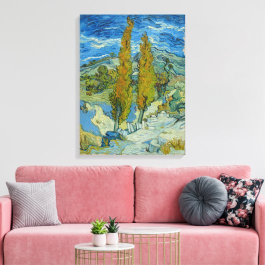 Toile Vincent Van Gogh, deux peupliers dans les Alpilles (Insitu(Salon))