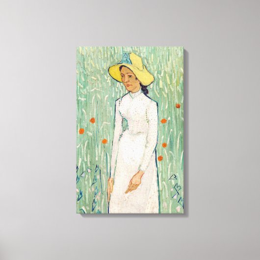 Toile Vincent van Gogh - Fille en blanc (Recto)