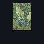 Toile Vincent van Gogh - Grand paon de nuit<br><div class="desc">Grand paon de nuit (1889) de Vincent van Gogh est une peinture de nature morte d'art ancien post-impressionniste. Un insecte, le Bombyx de l'Imperator, dans un jardin printanier avec des fleurs de calla et d'autres plantes. Van Gogh l'a appelé un « papillon de la tête de mort » et a...</div>