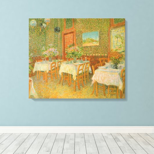 Toile Vincent van Gogh - Intérieur d'un restaurant (Insitu (Plancher de Bois))