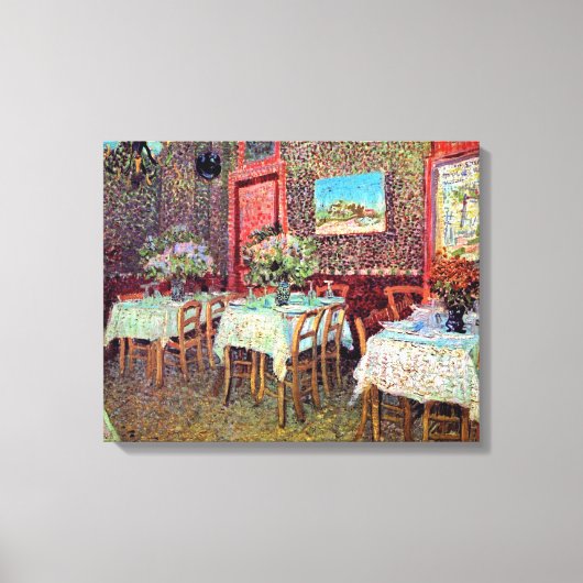 Toile Vincent Van Gogh - Intérieur d'un restaurant (Recto)