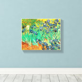 Toile Vincent van Gogh Iris 1889 Fleurs Bleues (Insitu (Plancher de Bois))