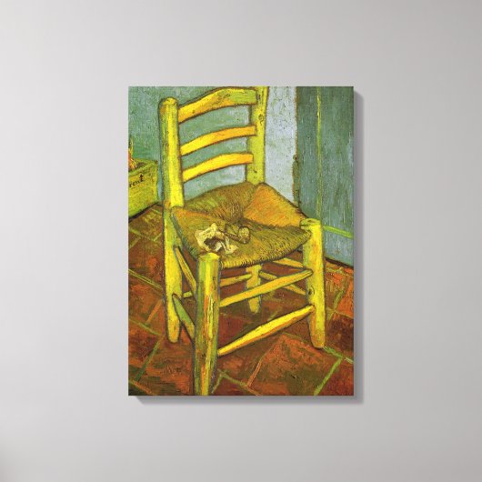 Toile Vincent van Gogh - La chaise de Vincent avec sa pi (Recto)