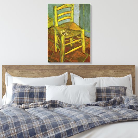 Toile Vincent van Gogh - La chaise de Vincent avec sa pi (Insitu(Chambre))