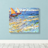 Toile Vincent Van Gogh - La Mer Aux Saintes Maries (Insitu (Plancher de Bois))