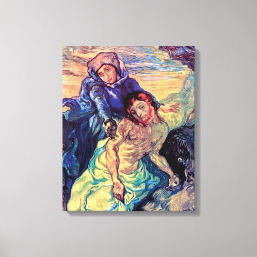 Toile Vincent Van Gogh - La Pieta - Jésus & Vierge Marie (Recto)