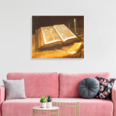 Toile Vincent van Gogh - La vie morte avec la Bible (Insitu(Salon))