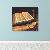 Toile Vincent Van Gogh - La Vie Toujours Avec La Bible (Insitu (Plancher de Bois))