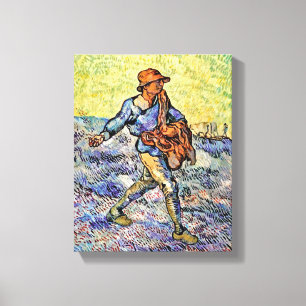Toile Vincent Van Gogh - Le Semeur - Peinture d'art fin
