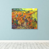 Toile Vincent van Gogh - Le vignoble rouge (Insitu (Plancher de Bois))