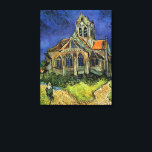 Toile Vincent van Gogh - L'église d'Auvers<br><div class="desc">L'église d'Auvers (1890) de Vincent van Gogh est un Post impressionnisme vintage de peinture religieuse architecturale. Une femme se promenant le long d'un chemin vers la chapelle du village avec de beaux vitraux. Une scène architecturale de la vie quotidienne. À propos de l'artiste : Vincent Willem van Gogh (1853-1890) était...</div>