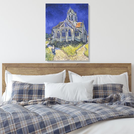 Toile Vincent Van Gogh, L'église d'Auvers (Insitu(Chambre))