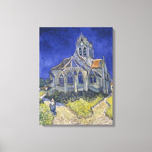 Toile Vincent Van Gogh, L'église d'Auvers (Recto)