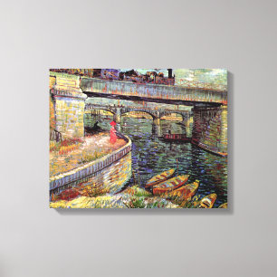 Toile Vincent Van Gogh - Les Ponts sur la Seine