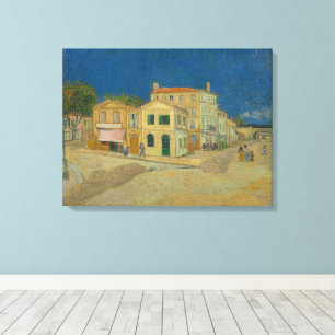 Toile Vincent Van Gogh, Maison Jaune, Rue