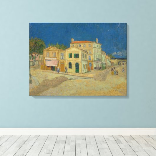 Toile Vincent Van Gogh, Maison Jaune, Rue (Insitu (Plancher de Bois))