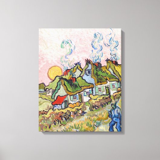 Toile Vincent van Gogh - Maisons et figure (Recto)