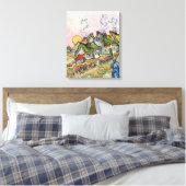 Toile Vincent van Gogh - Maisons et figure (Insitu(Chambre))