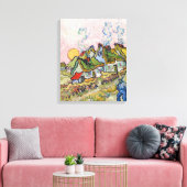 Toile Vincent van Gogh - Maisons et figure (Insitu(Salon))