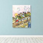 Toile Vincent van Gogh - Maisons et figure (Insitu (Plancher de Bois))